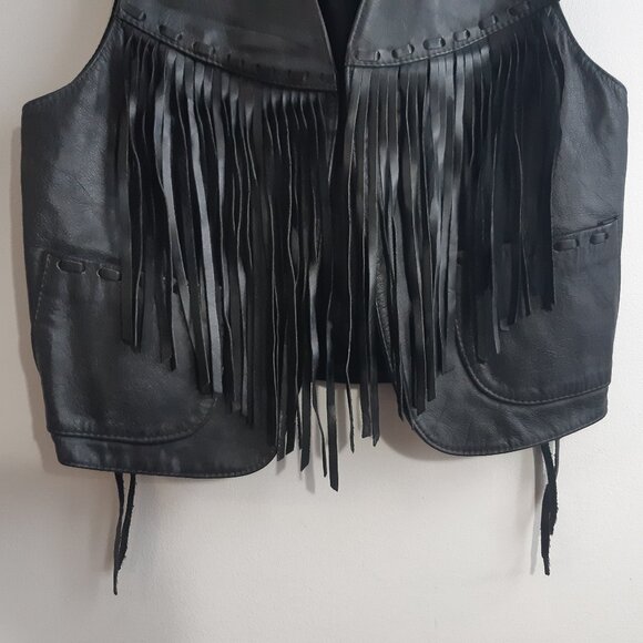 Leather Fringe Vest / Bolero - Boys Western / Cowboy Style - Picture 13 of 15